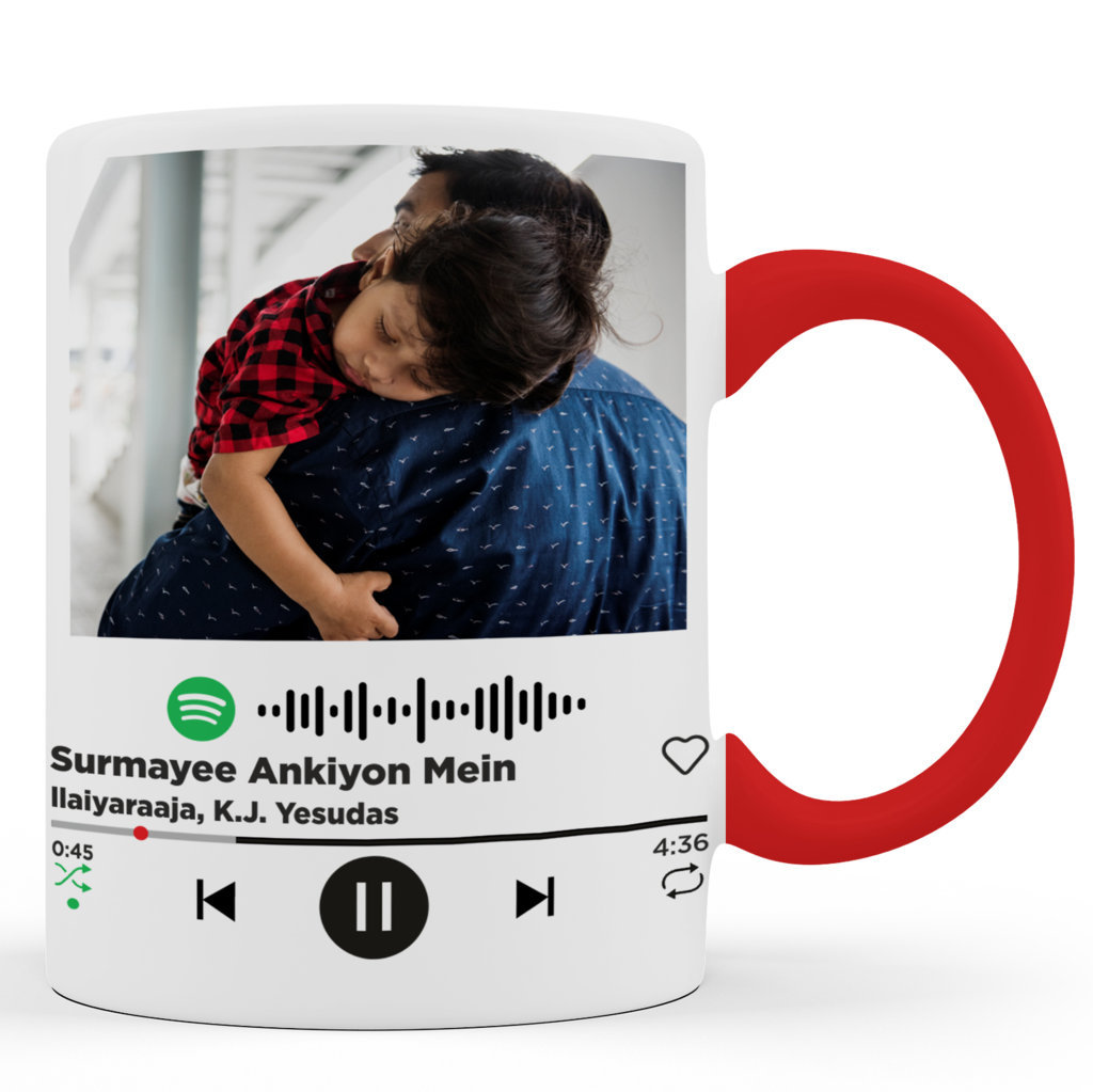 Personalised Mugs | Spotify | Birthday Gift for Son or Daughter Customized Gift Mug | Surmayee Ankiyon Mein | 325 Ml. 